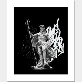 Poseidon calligraphy Posters and Art